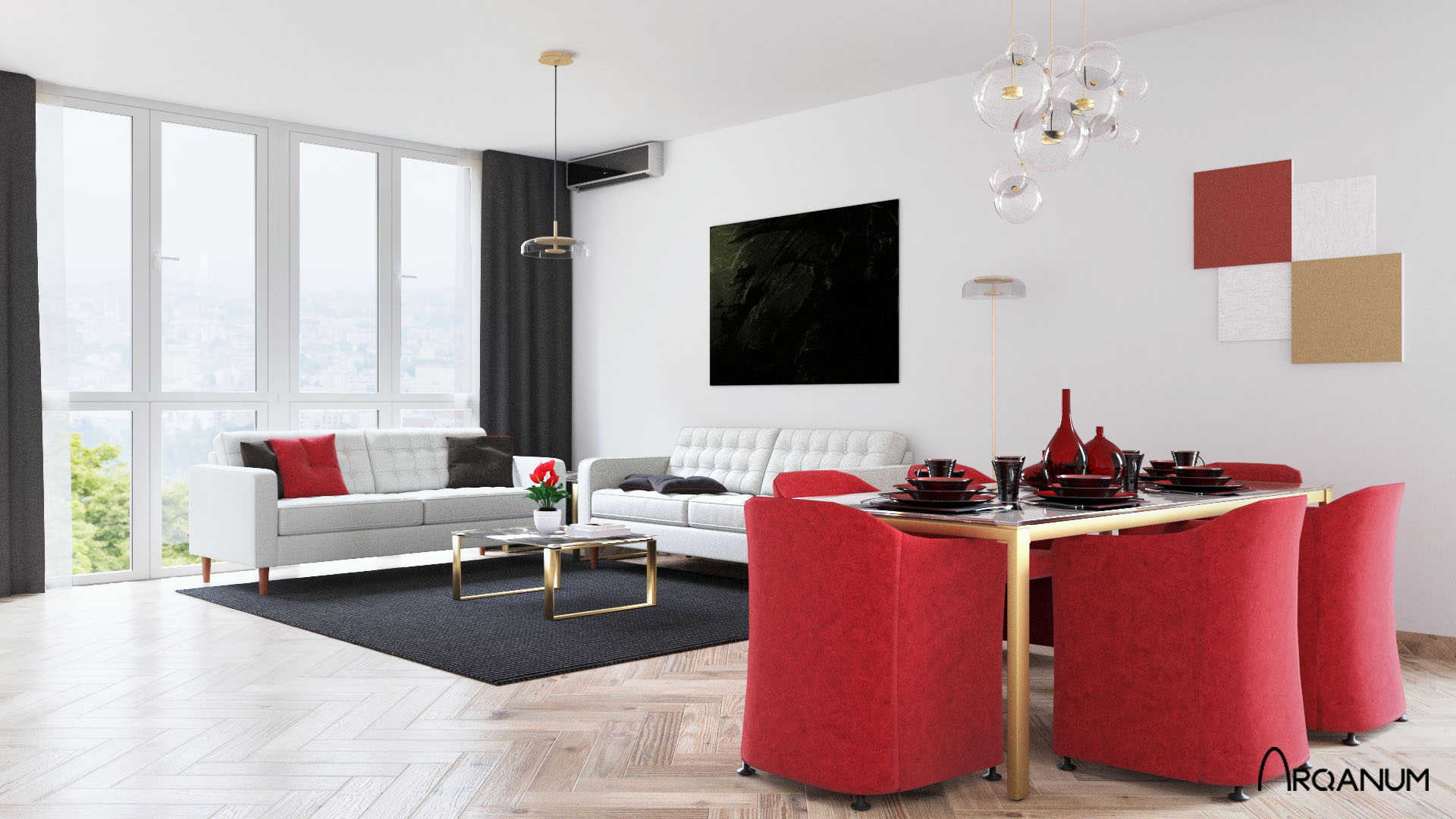 Residential building in Sant Just Desvern, living room